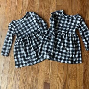 NWT Old Navy Kids Checkered Black and White Dresses